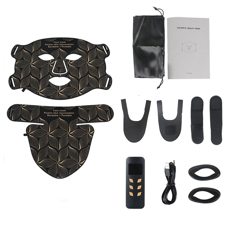 Facial LED Mask with Red Light Near Infrared Therapy Beauty Mask
