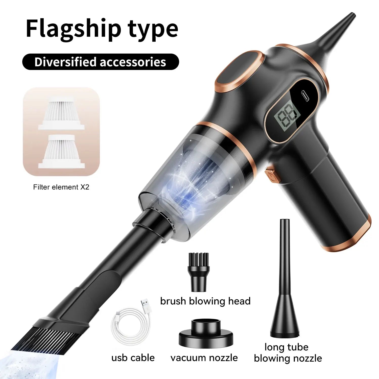 Wireless Vacuum Cleaner Dual Use for Home and Car