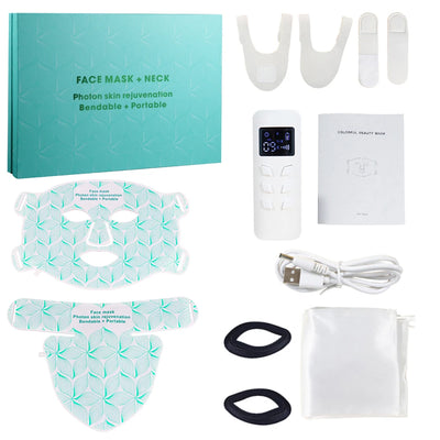 Facial LED Mask with Red Light Near Infrared Therapy Beauty Mask