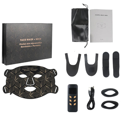 Facial LED Mask with Red Light Near Infrared Therapy Beauty Mask