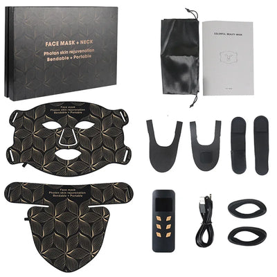 Facial LED Mask with Red Light Near Infrared Therapy Beauty Mask