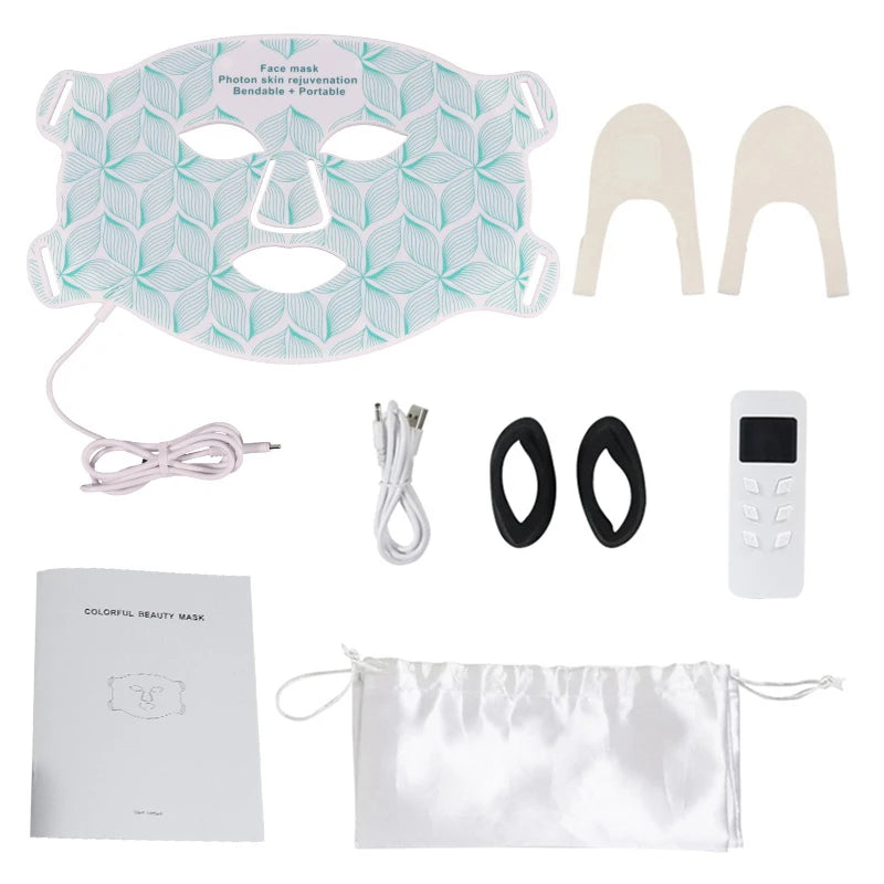 Facial LED Mask with Red Light Near Infrared Therapy Beauty Mask